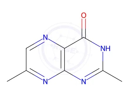 Chemical structure of 4(1H)-Pteridinone,2,7-dimethyl-(9CI)