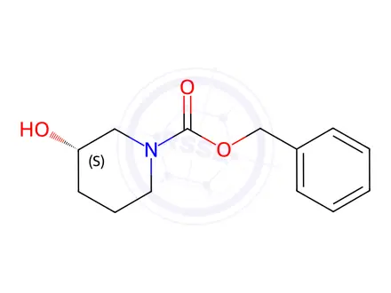 Chemical structure of S-1-CBZ-3-Hydroxy-piperidine