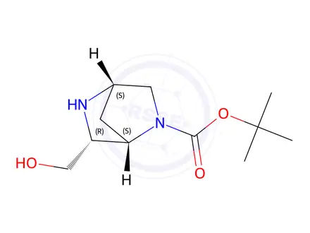 Chemical structure of tert-Butyl (1S,4S,6R)-6-(hydroxymethyl)-2,5-diazabicyclo[2.2.1]heptane-2-carboxylate