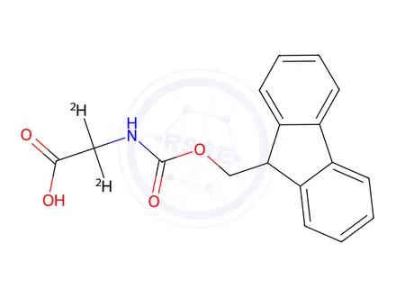 Chemical structure of N-Fmoc-glycine-[D2]