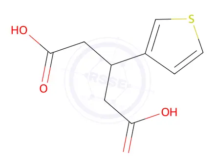 Chemical structure of 3-(3-thienyl)pentanedioic acid