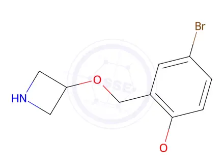 Chemical structure of 3-((5-Bromo-2-methoxybenzyl)oxy)azetidine
