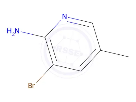Chemical structure of 2-Amino-3-bromo-5-methylpyridine