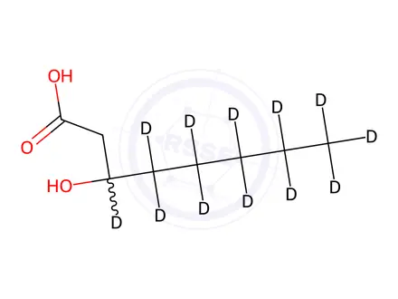 Chemical structure of 3-Hydroxyoctanoic Acid-d12