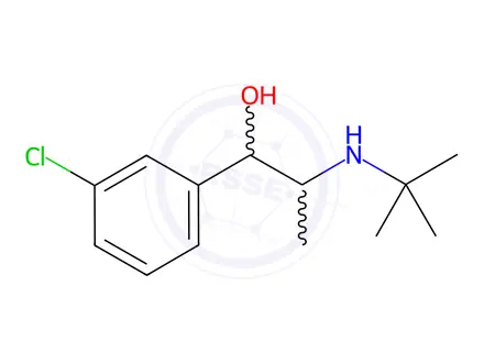 Chemical structure of 2-(Tert-butylamino)-1-(3-chlorophenyl)propan-1-ol