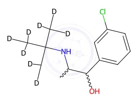 Chemical structure of Dihydrobupropion-d9