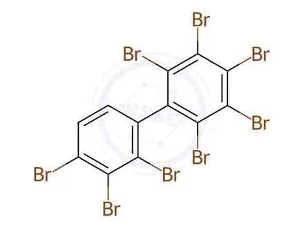 Chemical structure of Dow FR-250 (Octabromobiphenyl)