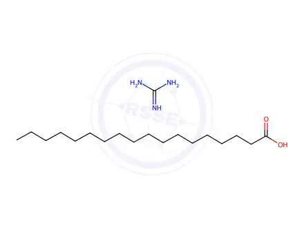 Chemical structure of stearic acid, compound with guanidine