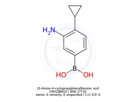 Chemical structure of (3-Amino-4-cyclopropylphenyl)boronic acid