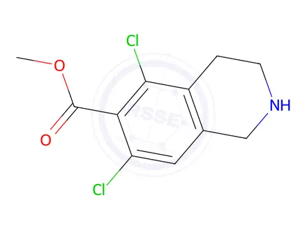Chemical structure of Methyl 5,7-dichloro-1,2,3,4-tetrahydroisoquinoline-6-carboxylate