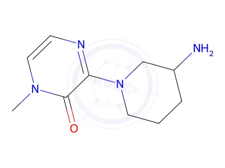 Chemical structure of 3-(3-aminopiperidin-1-yl)-1-methyl-1,2-dihydropyrazin-2-one