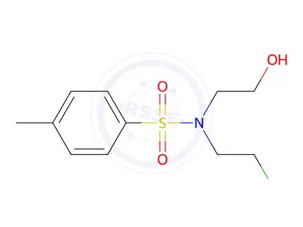 Chemical structure of N-(2-chloroethyl)-N-(2-hydroxy ethyl)-4-methylbenzene sulfonamide