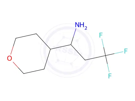 Chemical structure of 3,3,3-trifluoro-1-(tetrahydro-2h-pyran-4-yl)propan-1-amine