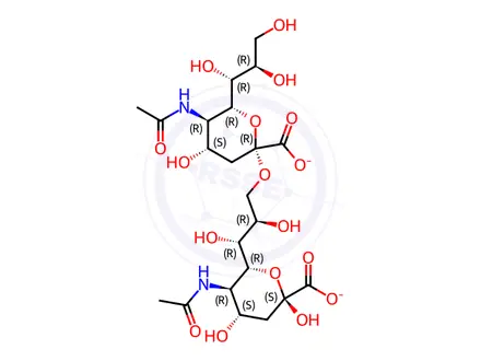 Chemical structure of alpha-(2-9)-disialic acid