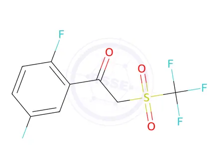 Chemical structure of 2',5'-Difluoro-2-(trifluoromethylsulphonyl)acetophenone