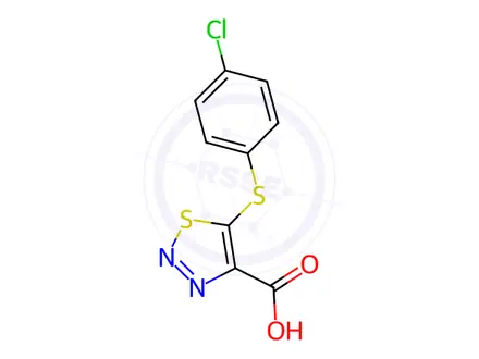 Chemical structure of 5-((4-Chlorophenyl)thio)-1,2,3-thiadiazole-4-carboxylic Acid