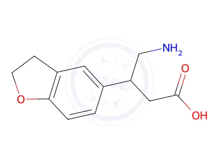 Chemical structure of 4-Amino-3-(2,3-dihydrobenzofuran-5-yl)butanoic acid