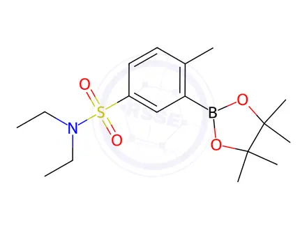 Chemical structure of N,N-Diethyl-4-methyl-3-(4,4,5,5-tetramethyl-1,3,2-dioxaborolan-2-yl)benzenesulfonamide