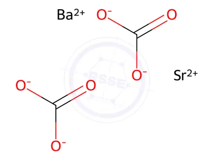 Chemical structure of carbonic acid, barium strontium salt