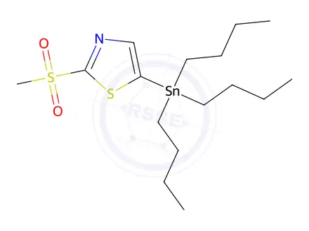 Chemical structure of 2-(Methylsulfonyl)-5-(tributylstannyl)thiazole