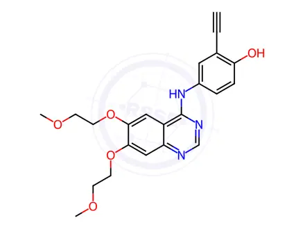 Chemical structure of Erlotinib Hydroxy Metabolite