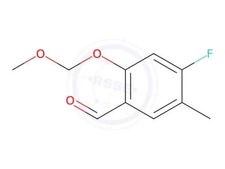 Chemical structure of 4-Fluoro-2-(methoxymethoxy)-5-methylbenzaldehyde