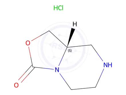 Chemical structure of (8aS)-hexahydro-1H-[1,3]oxazolo[3,4-a]piperazin-3-one hydrochloride