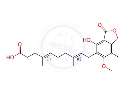 Chemical structure of Mycophenolic Acid IV