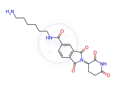 Chemical structure of Thalidomide-5-(C6-amine)