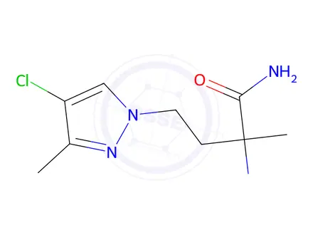 Chemical structure of 2-Amino-4-(4-chloro-3-methyl-1h-pyrazol-1-yl)-2-methylbutanamide