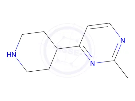 Chemical structure of 2-Methyl-4-(4-piperidinyl)pyrimidine Dihydrochloride