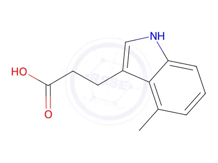 Chemical structure of 3-(4-methyl-1H-indol-3-yl)propanoic Acid