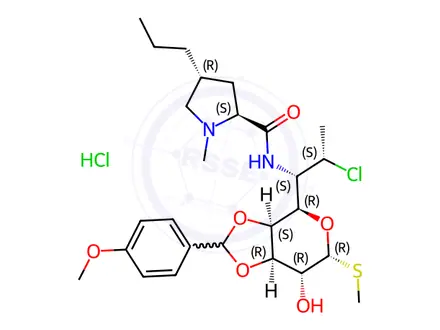 Chemical structure of 3,4-O-p-Anisylideneclindamycin Hydrochloride