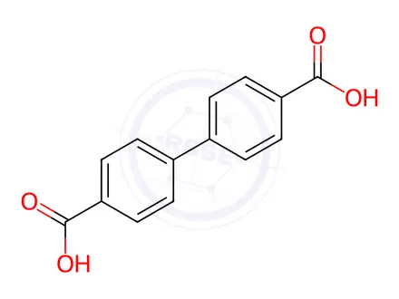Chemical structure of 4-(4-Carboxyphenyl)benzoic acid