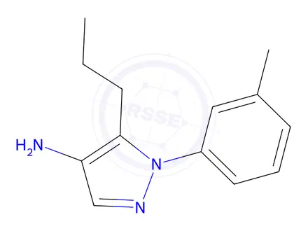 Chemical structure of 1-(3-methylphenyl)-5-propyl-1H-pyrazol-4-amine