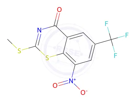 Chemical structure of 2-(Methylthio)-8-nitro-6-(trifluoromethyl)-4H-benzo[e][1,3]thiazin-4-one