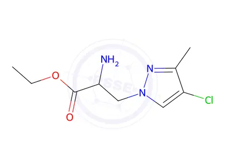 Chemical structure of Ethyl 2-amino-3-(4-chloro-3-methyl-1h-pyrazol-1-yl)propanoate
