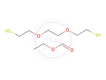 Chemical structure of Formic acid, ethyl ester, polymer with 2,2'-[1,2-ethanediylbis(oxy)]bis[ethanethiol]
