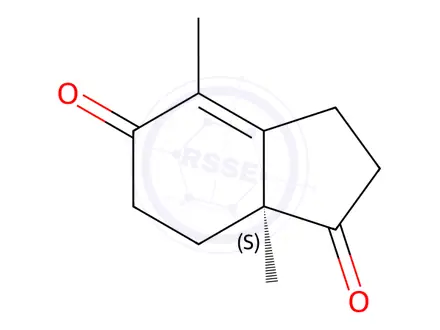 Chemical structure of (S)-4,7A-DIMETHYL-2,3,7,7A-TETRAHYDRO-6H-INDENE-1,5-DIONE