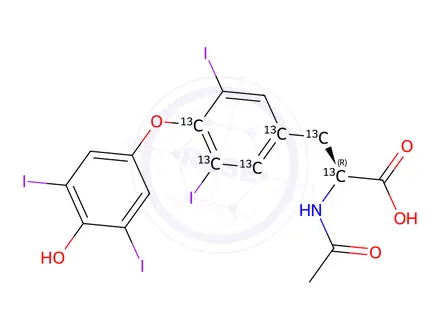 Chemical structure of N-Acetyl L-Thyroxine-13C6