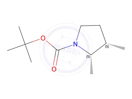 Chemical structure of Tert-butyl (2S,3S)-2,3-dimethylpyrrolidine-1-carboxylate