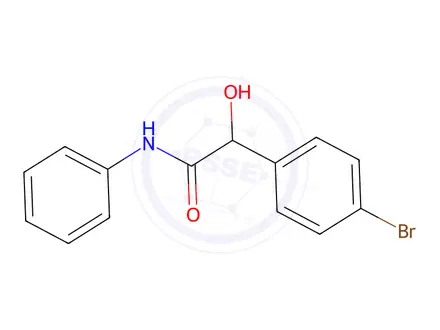 Chemical structure of 2-(4-Bromophenyl)-2-hydroxy-N-phenylacetamide