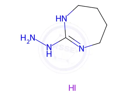 Chemical structure of (4,5,6,7-Tetrahydro-1H-[1,3]diazepin-2-yl)-hydrazine hydriodide