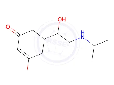 Chemical structure of 3-hydroxy-5-[(1RS)-1-hydroxy-2-[(1-methylethyl)amino]- ethyl]cyclohex-2-enone