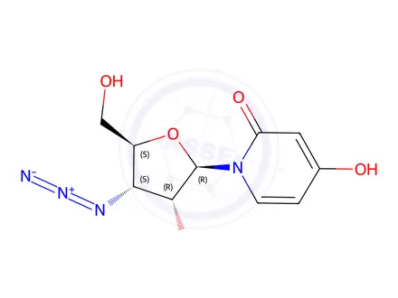 Chemical structure of 3'-Azido-3'-deoxy-3-deazauridine