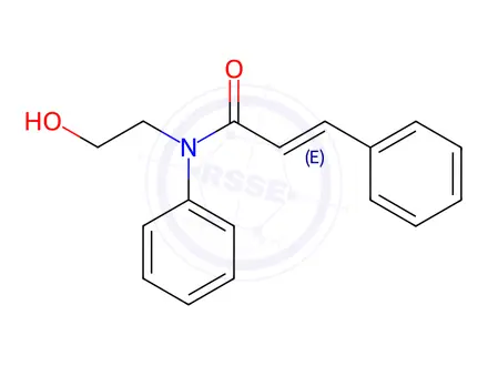 Chemical structure of N-(2-Hydroxyethyl)-N,3-diphenylpropenamide
