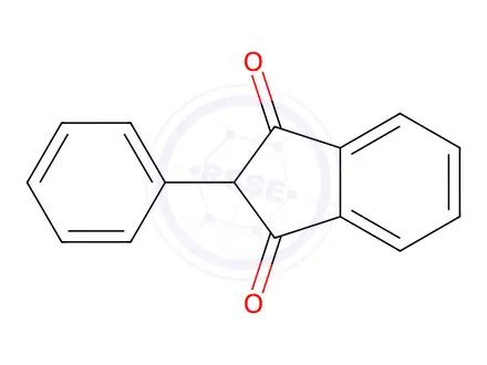 Chemical structure of Phenindione