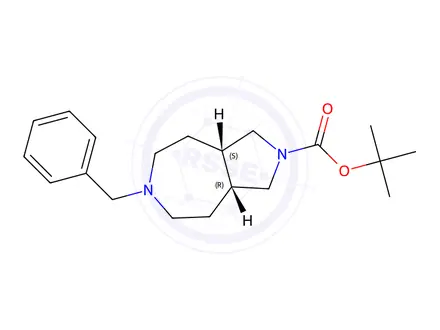 Chemical structure of tert-Butyl (3aS,8aR)-6-benzyl-1,3,3a,4,5,7,8,8a-octahydropyrrolo[3,4-d]azepine-2-carboxylate