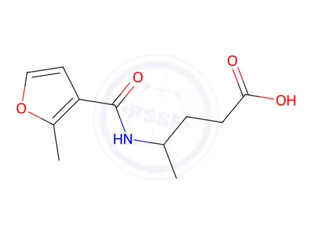 Chemical structure of 4-(2-Methylfuran-3-carboxamido)pentanoic acid