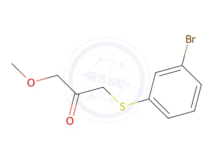 Chemical structure of 1-((3-Bromophenyl)thio)-3-methoxypropan-2-one